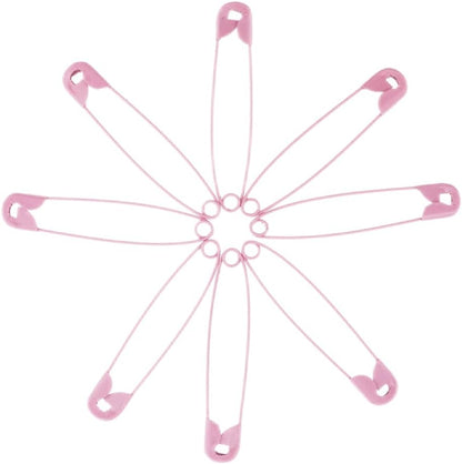 Pink Safety Pins 2.16 Inch Metal Safety Pins for Handcrafts DIY Sewing Art Craft Pin Pack of 100