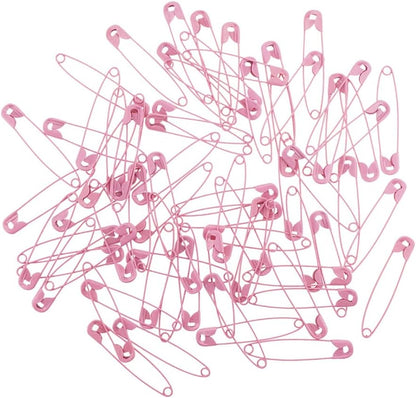 Pink Safety Pins 2.16 Inch Metal Safety Pins for Handcrafts DIY Sewing Art Craft Pin Pack of 100
