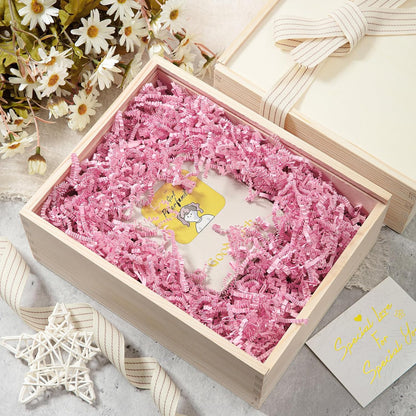 2 LB Crinkle Paper Filler Light Pink Shredded Paper for Gift Box
