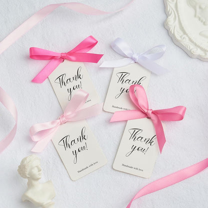 Pink Satin Ribbon, 3/8 Inch x 4 Rolls, Total 40 Yards