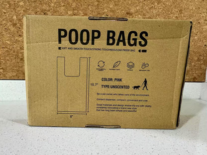 120 Counts Unscented Dog Poop Bags Rolls with Handles