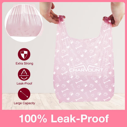 120 Counts Unscented Dog Poop Bags Rolls with Handles
