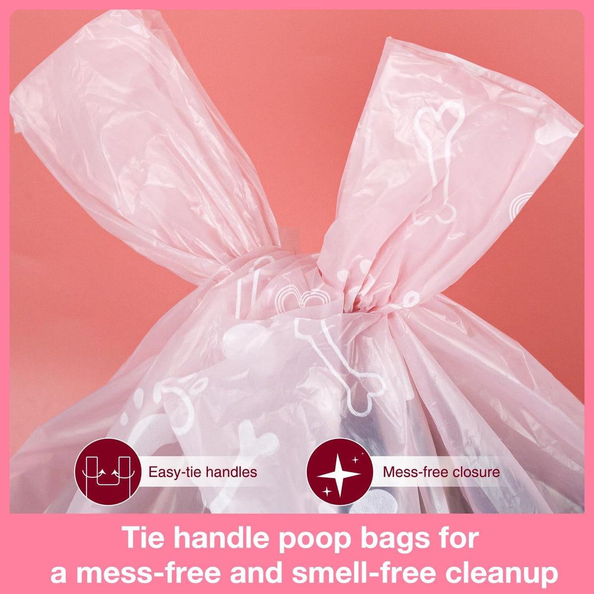 120 Counts Unscented Dog Poop Bags Rolls with Handles