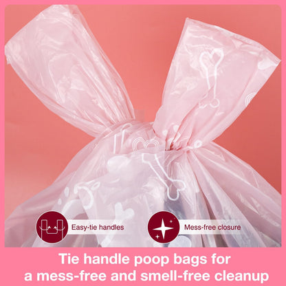 120 Counts Unscented Dog Poop Bags Rolls with Handles