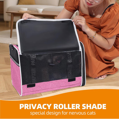 Cat Carrier for Travel, Soft-Sided, Top Loading, Privacy Curtain, to 20 lbs