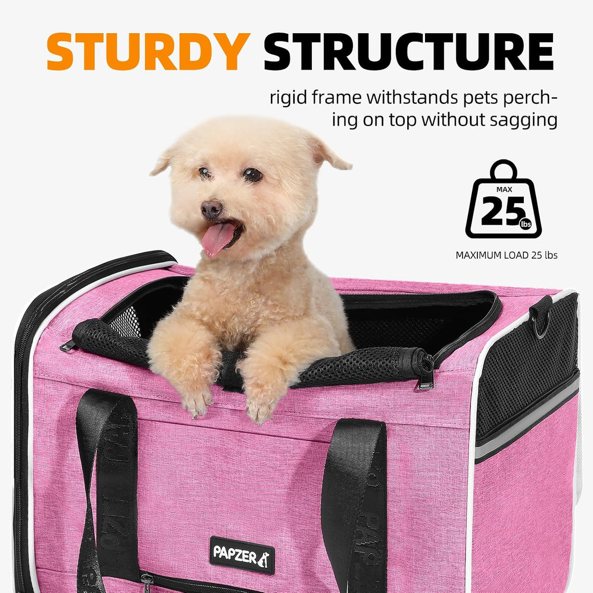 Cat Carrier for Travel, Soft-Sided, Top Loading, Privacy Curtain, to 20 lbs