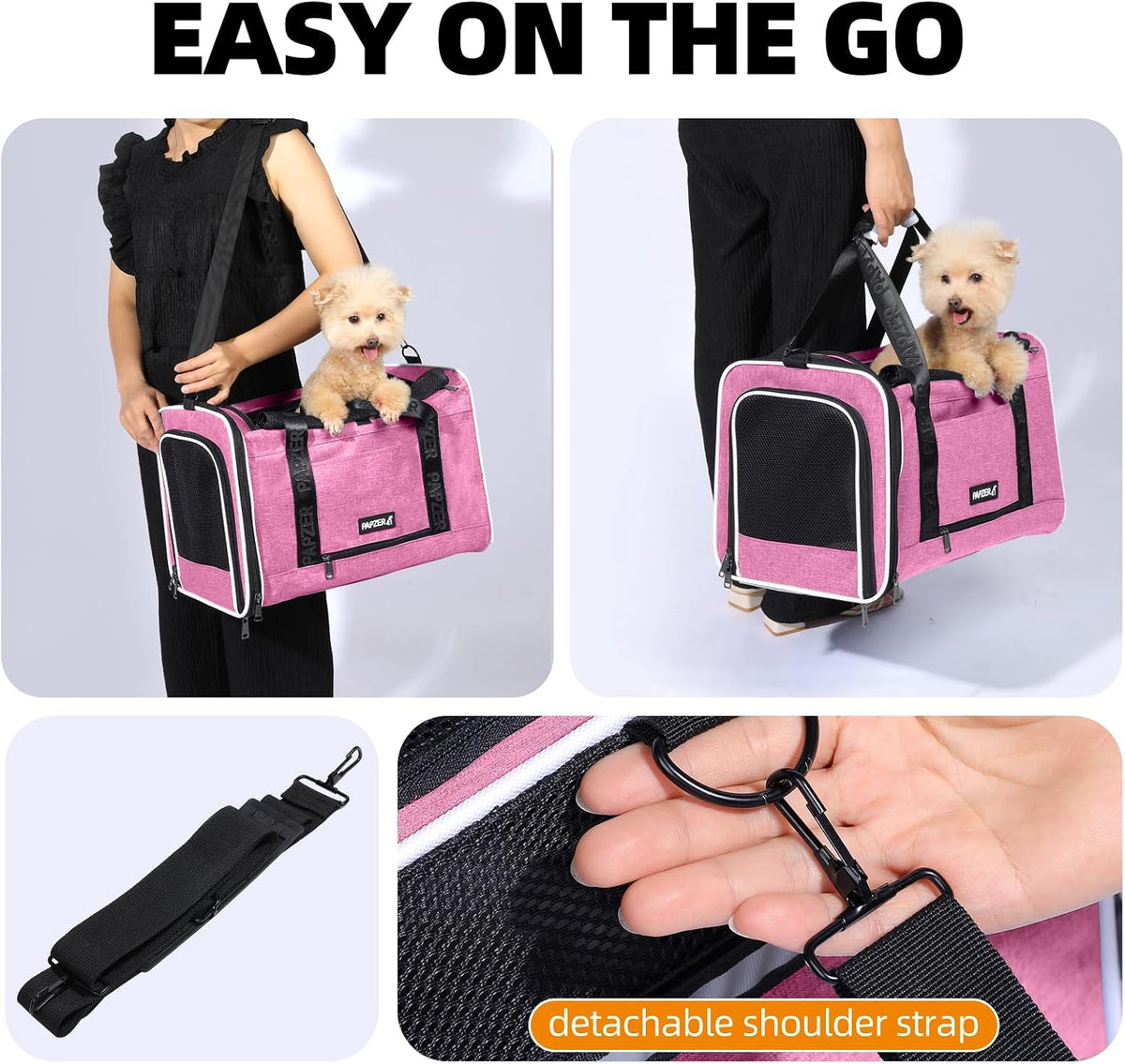 Cat Carrier for Travel, Soft-Sided, Top Loading, Privacy Curtain, to 20 lbs