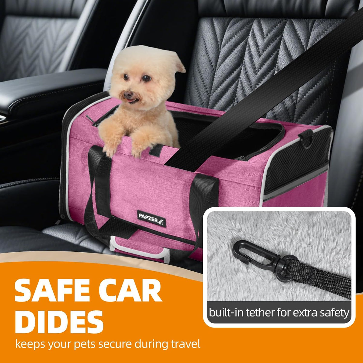 Cat Carrier for Travel, Soft-Sided, Top Loading, Privacy Curtain, to 20 lbs