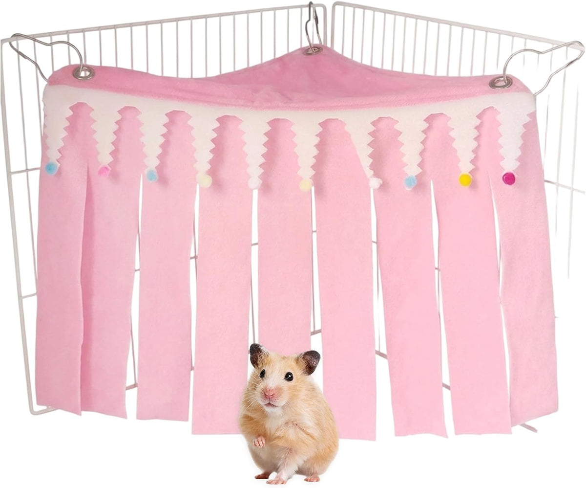 Guinea Pig Hideout, Pink Medium Pet Forest Cage Corner Hideaway, Rabbit Hideout, Rabbits, Chinchillas, Hamsters and Other Small Pets, Guinea Pig Cage Accessories and Guinea Pig Accessories