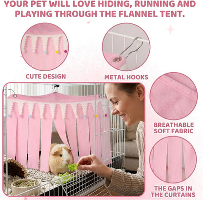 Guinea Pig Hideout, Pink Medium Pet Forest Cage Corner Hideaway, Rabbit Hideout, Rabbits, Chinchillas, Hamsters and Other Small Pets, Guinea Pig Cage Accessories and Guinea Pig Accessories