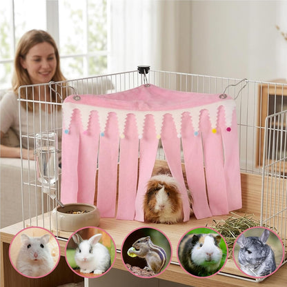 Guinea Pig Hideout, Pink Medium Pet Forest Cage Corner Hideaway, Rabbit Hideout, Rabbits, Chinchillas, Hamsters and Other Small Pets, Guinea Pig Cage Accessories and Guinea Pig Accessories