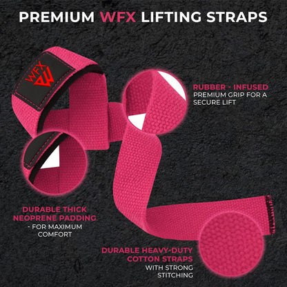 Weight Lifting Straps Wrist Support Padded Neoprene Gym Cross Training Hand Bar Weightlifting Straps Fitness Bodybuilding Power Exercise Grips Deadlift Men Women