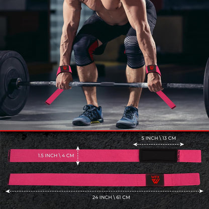 Weight Lifting Straps Wrist Support Padded Neoprene Gym Cross Training Hand Bar Weightlifting Straps Fitness Bodybuilding Power Exercise Grips Deadlift Men Women