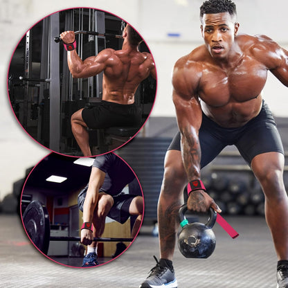 Weight Lifting Straps Wrist Support Padded Neoprene Gym Cross Training Hand Bar Weightlifting Straps Fitness Bodybuilding Power Exercise Grips Deadlift Men Women