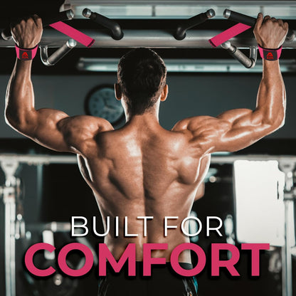 Weight Lifting Straps Wrist Support Padded Neoprene Gym Cross Training Hand Bar Weightlifting Straps Fitness Bodybuilding Power Exercise Grips Deadlift Men Women