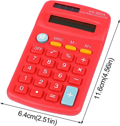 Calculators Desktop,Big Buttons Dual Solar Power and Battery 12 Digits Pink Calculator with Large LCD Display,4 Function Calculators for Business Office Home School Students