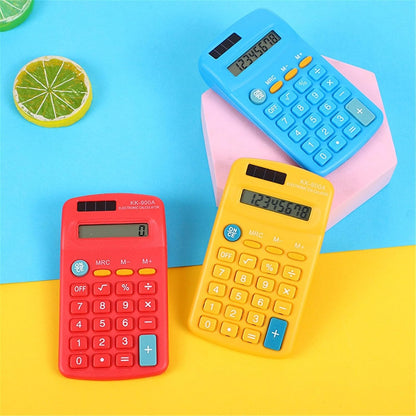 Calculators Desktop,Big Buttons Dual Solar Power and Battery 12 Digits Pink Calculator with Large LCD Display,4 Function Calculators for Business Office Home School Students