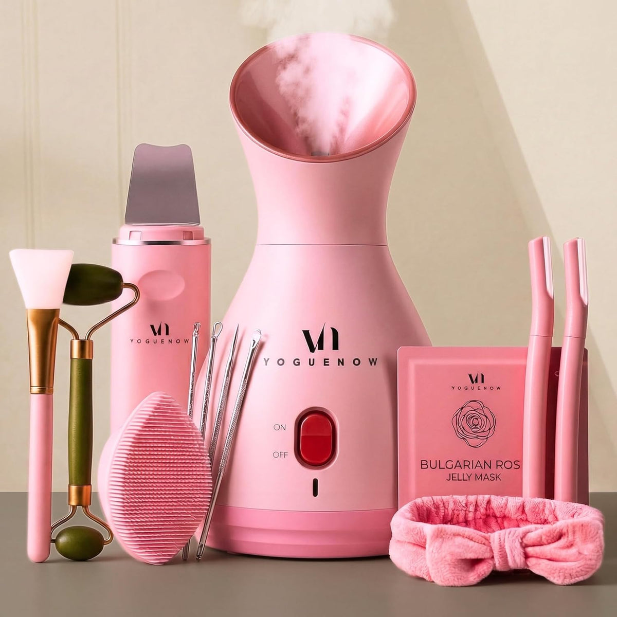Facial Steamer Spa Kit with 17 Spa Tools for Complete At-Home Facial