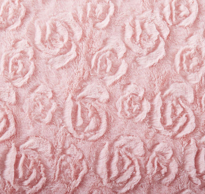 DaDa Bedding Soft Pink Faux Fur Throw Pillow Cover - Fluffy Luxury Blushing Rosey Pastel Cherry Blossom - Decorative Cushion Cases Super Soft Warm Plush - 18” x 18” - 1-Piece