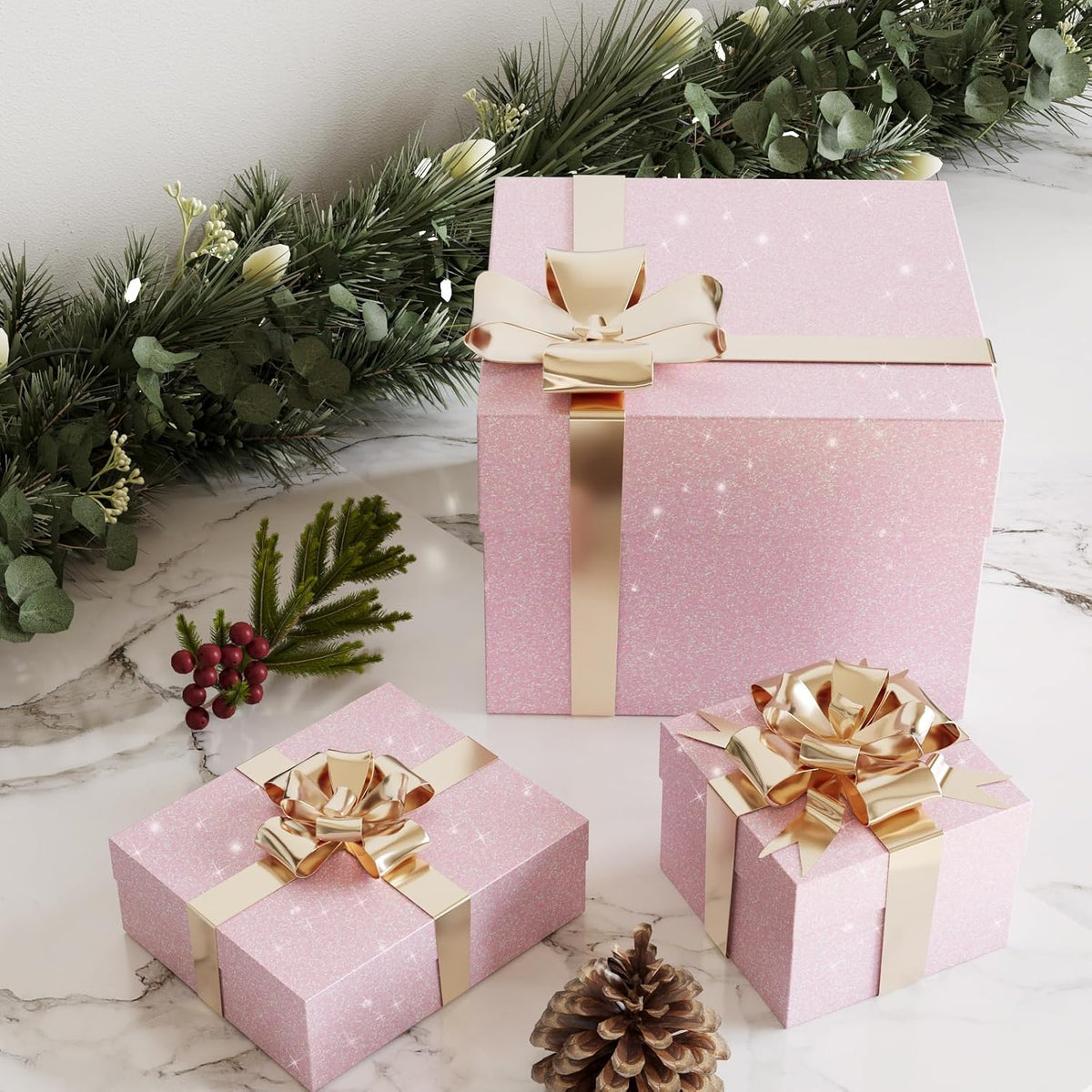 15.7"x78.7" Iridescent Pastel Pink Glitter Wallpaper Peel and Stick for Girls Bedroom Nursery Removable Sparkly Shimmering Pink Contact Paper for Cabinets Drawers Crafts Glitter Vinyl Wrap
