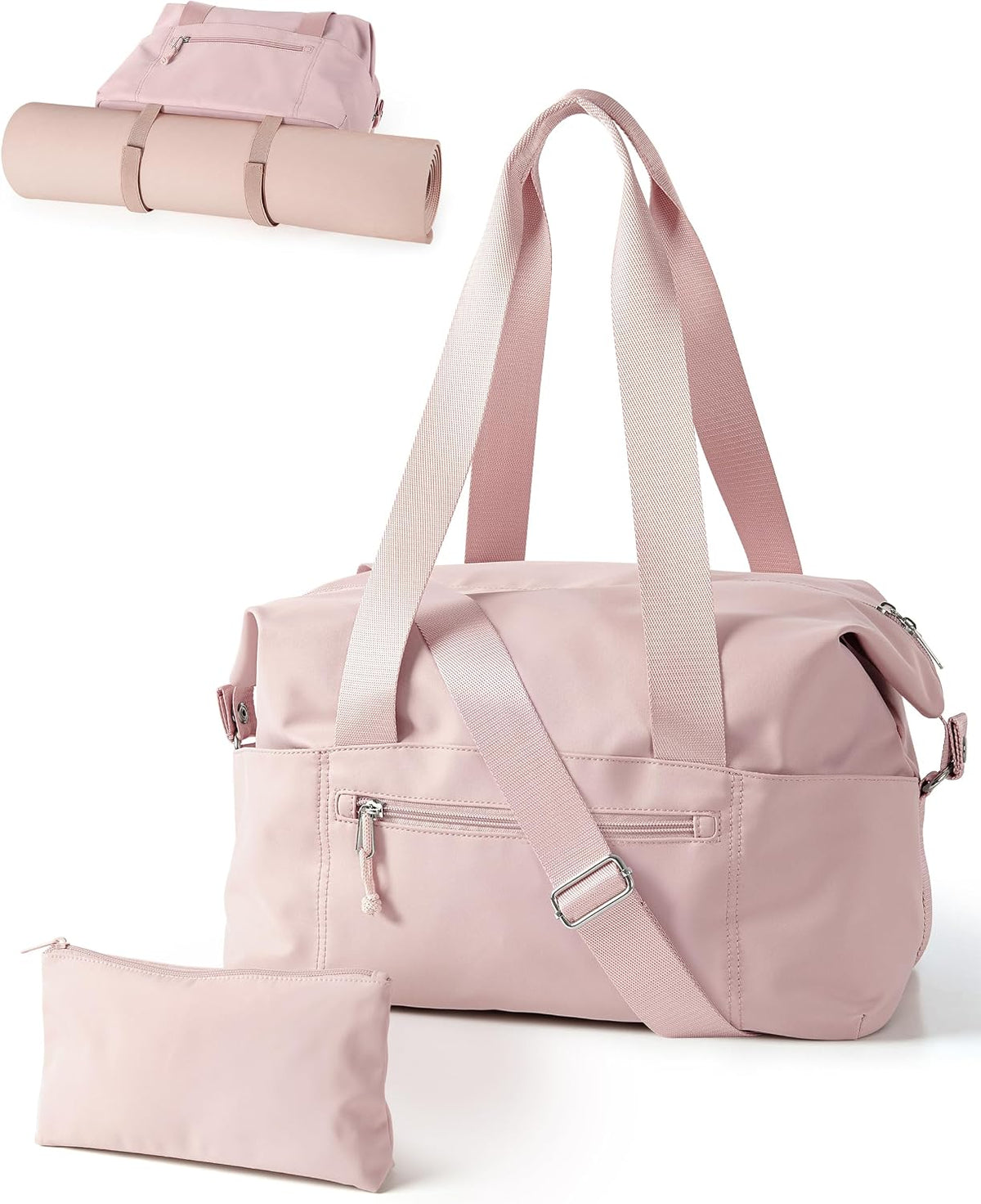 Small Gym Bag with Yoga Mat Holder, Wet Pocket and a Separate Pouch