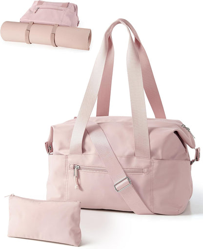 Small Gym Bag with Yoga Mat Holder, Wet Pocket and a Separate Pouch
