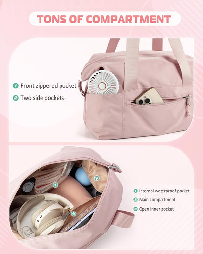 Small Gym Bag with Yoga Mat Holder, Wet Pocket and a Separate Pouch