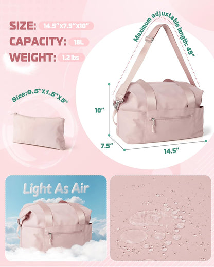 Small Gym Bag with Yoga Mat Holder, Wet Pocket and a Separate Pouch