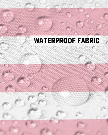 Outdoor Waterproof Pillow Covers for Patio Furniture Pink and White Stripes Decorative Throw Pillow Cover Solid Striped Pillowcases Set of 2 Cushion Case for Sofa Couch Chair 18 x 18 in