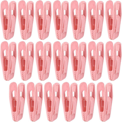 Litoexpe 20 Pcs Pink Velvet Hangers Clips