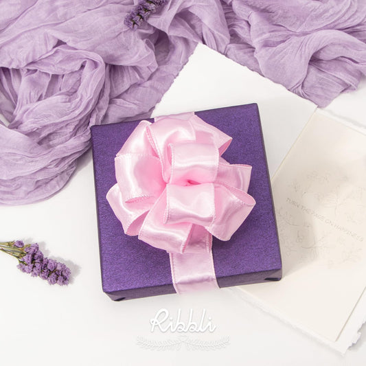 Light Pink Satin Wired Ribbon 1.5 Inch Pink Christmas Ribbon for Gift Wrapping Wreaths Garland Tree Decoration Crafts Home Decor-Continous 20 Yards