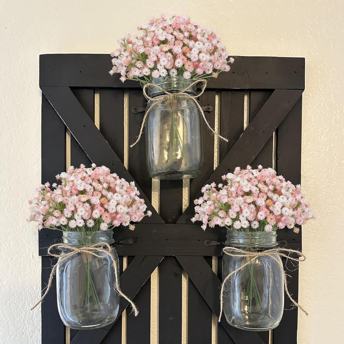 12 PCS Babys Breath Artificial Flowers Bulk Pink Real Touch Flowers