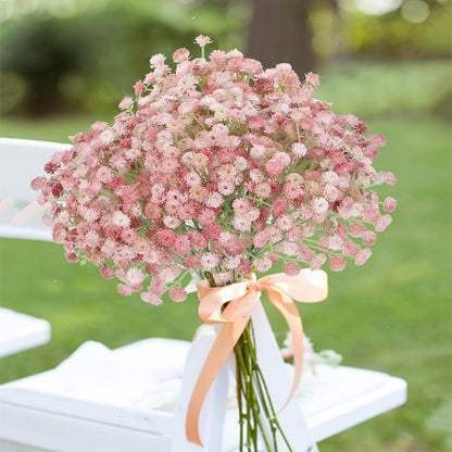12 PCS Babys Breath Artificial Flowers Bulk Pink Real Touch Flowers