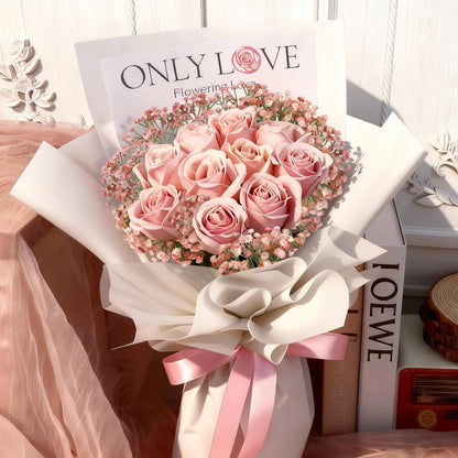 12 PCS Babys Breath Artificial Flowers Bulk Pink Real Touch Flowers