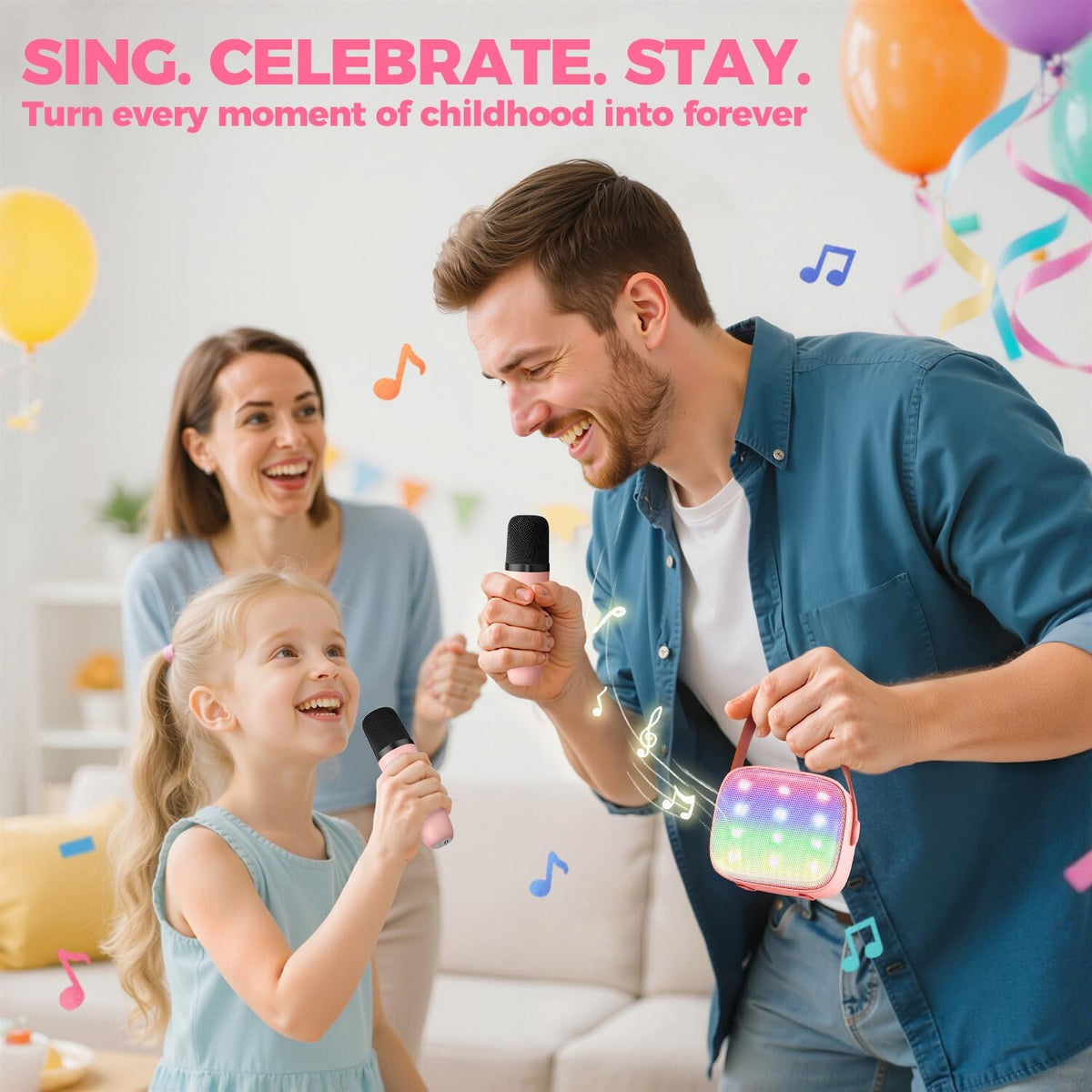 Karaoke Machine for Kids Adults,Birthday Gifts for Girls 3-12 Years Old