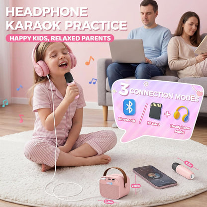 Karaoke Machine for Kids Adults,Birthday Gifts for Girls 3-12 Years Old