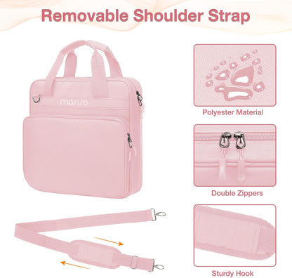 3 Ring Zipper Binder, 2 inch O-Ring Binder Organizer 500 Sheets, Pink