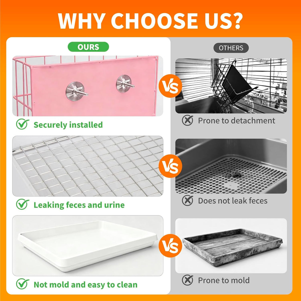 3 in 1 Rabbit Hay Feeder with Litter Box,Upgraded Metal Hay Rack & Litter Tray & Water Bowl,Quick Cleaning,Easy to Install,Bunny Supplies for Rabbit Guinea Pig Chinchilla Small Animals