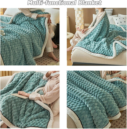 Versatile Blankets for Sofa Bedroom Bedspreads Camping, Super Soft Nap Throw Blankets Travel Blankets, Home Decoration Blankets, Easy to Maintain & Clean (200 * 150cm,Pink)