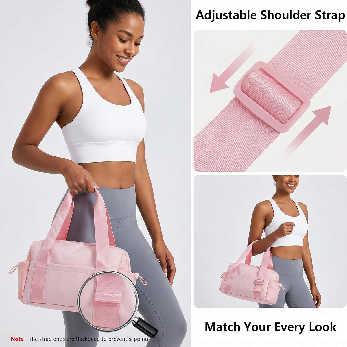Mini Waterproof Gym Duffel travel Bag for Women(Pink)