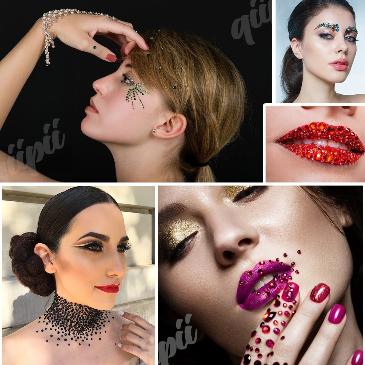 5300PCS 3mm Hot Pink AB Resin Rhinestones Bulk Rose Pink Flatback Jelly Resin Stones Pack SS10 Diamonds Crystals Gems Charms Supplies for Nails Face Eyes Makeup Tumblers DIY Crafts Decor Shoes
