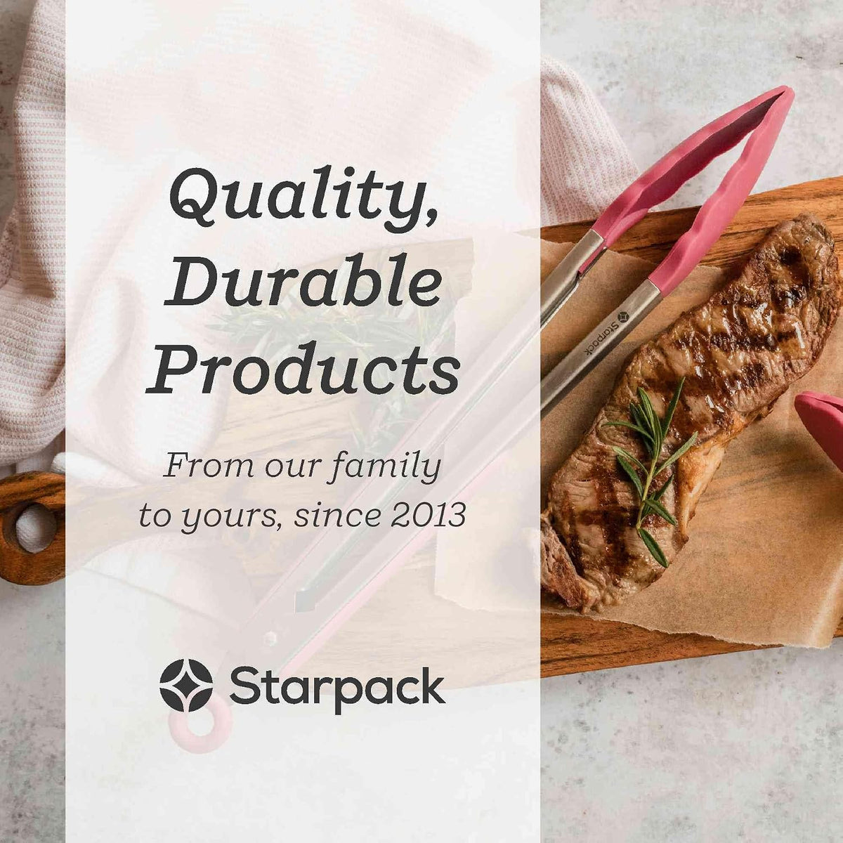 Starpack Get a Grip Silicone Kitchen Tongs (12 Inch) - LFGB Non Toxic, 600°F Heat Resistant, BPA-Free - Heavy-Duty Stainless Steel, Locking - Dishwasher Safe for Nonstick Cookware