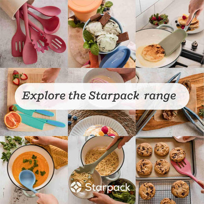 Starpack Get a Grip Silicone Kitchen Tongs (12 Inch) - LFGB Non Toxic, 600°F Heat Resistant, BPA-Free - Heavy-Duty Stainless Steel, Locking - Dishwasher Safe for Nonstick Cookware