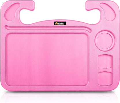 4 in 1 Car Steering Wheel Tray - 2024 Upgraded Pink Tray with Dual