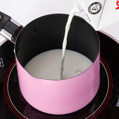 Small Milk Pot, 550ml Non-Stick Saucepan with Dual Spouts