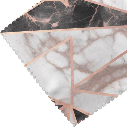Placemats Set of 4, 12x18 Inch Heat Resistant Place Mats,Rose Gold Marble Print Table Protectors for Dining Table Party Kitchen Table Decor