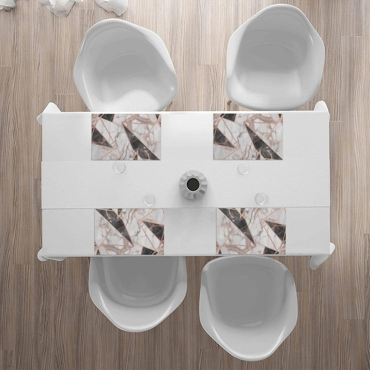 Placemats Set of 4, 12x18 Inch Heat Resistant Place Mats,Rose Gold Marble Print Table Protectors for Dining Table Party Kitchen Table Decor