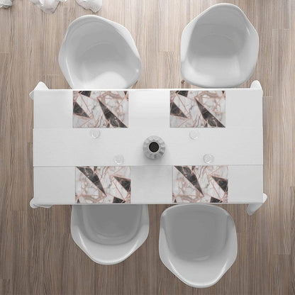 Placemats Set of 4, 12x18 Inch Heat Resistant Place Mats,Rose Gold Marble Print Table Protectors for Dining Table Party Kitchen Table Decor