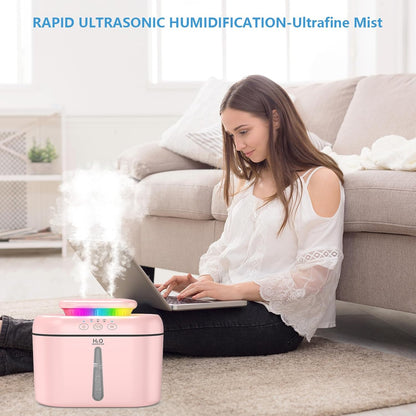 SZO Plant Humidifier Indoor, 2.5L Humidifiers for Bedroom, Soft Pink