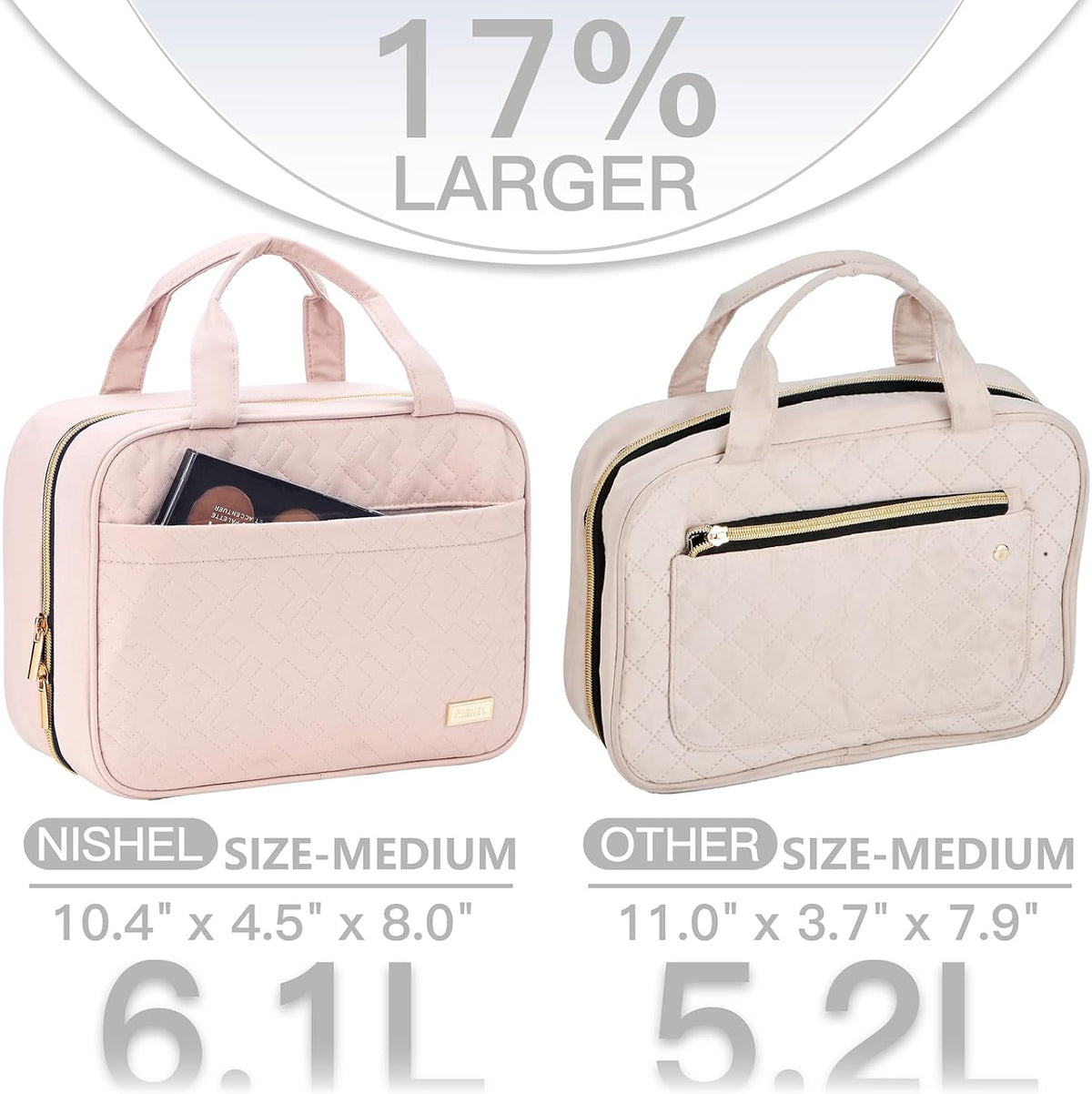 Travel Toiletry Bag for women, Portable Hanging makeup Organizer